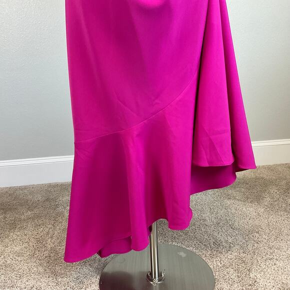 Eliza J Women's High Low A-Line Sleeveless Cocktail Dress Colorful Pink Size 20W - Picture 10 of 13